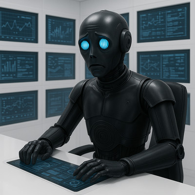 Lotek Android Robot Black Control-room Terminal Clueless 02