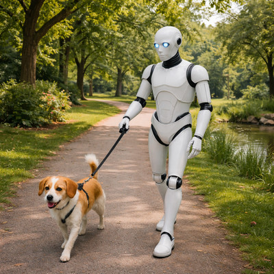 Lotek Android Robot Dog-walk Park Dog 01