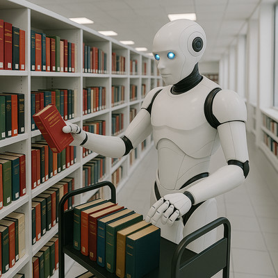 Lotek Android Robot Library Books 01