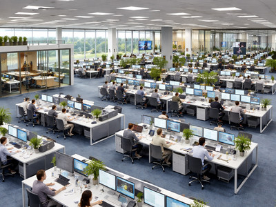 Lotek Business-workplace Modern Open-plan-office Employees 02