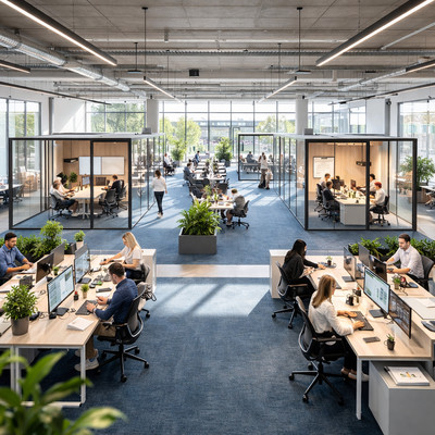 Lotek Business-workplace Modern Open-plan-office Employees 05