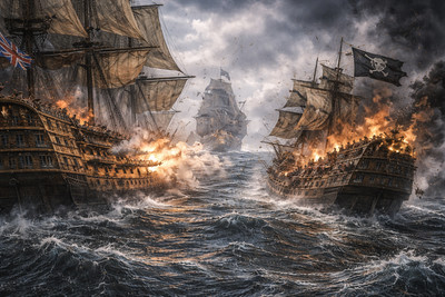 Lotek Historical Battle-scene English-line-ship Pirates Epic 02