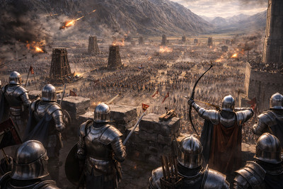 Lotek Historical Battle-scene Knights Fortress Siege Epic 02