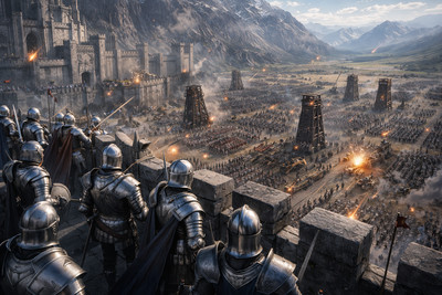 Lotek Historical Battle-scene Knights Fortress Siege Epic 03